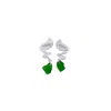 Glasstyk I/s Women's Freshwater Swirls Green Sea Glass Steel