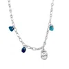 Glasstyk I/s Women's Rocky Anklet Blue Sea Glass Steel