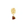 Glasstyk I/s Women's Rocky Earring Brown Sea Glass Gold