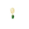 Glasstyk I/s Women's Rocky Earring Green Sea Glass Gold