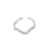 Glasstyk I/s Women's Silver Wave Ring Steel