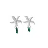 Glasstyk I/s Women's Starfish Erraings Blue Sea Glass Steel