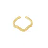 Glasstyk I/s Women's Wave Ring Gold