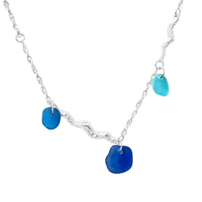 Glasstyk Women's Blue Havbølge Anklet