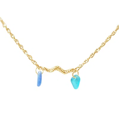 Glasstyk Women's Blue Havbølge Bracelet