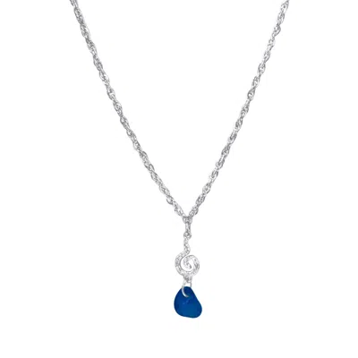 Glasstyk Women's Blue Havspiral Necklace