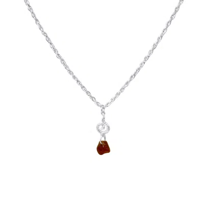 Glasstyk Women's Brown Kokosspiral Necklace