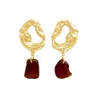 Glasstyk Women's Nazare Earrings Gold Brown In Brown