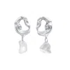 Glasstyk Women's Nazare Earrings Steel White In White