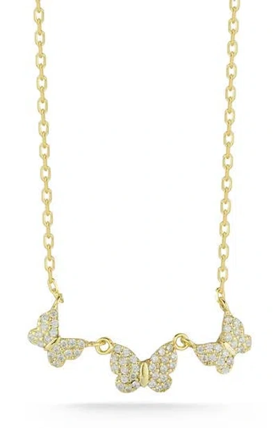 Glaze Jewelry 14k Gold Plated Silver Butterfly Necklace