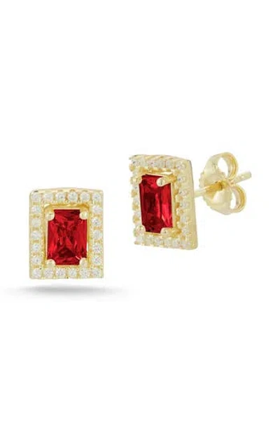 Glaze Jewelry 14k Gold Plated Silver Cluster Stud Earrings