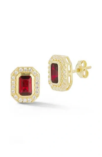 Glaze Jewelry 14k Gold Plated Silver Cluster Stud Earrings