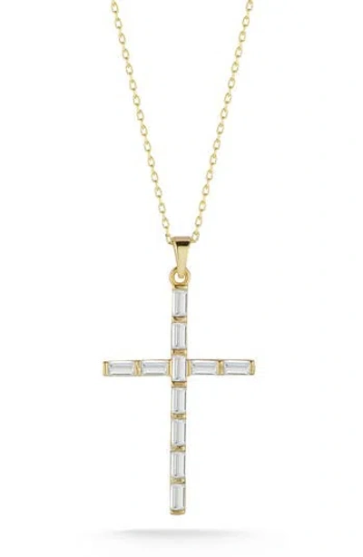 Glaze Jewelry 14k Gold Plated Silver Cross Pendant Necklace