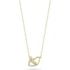 Glaze Jewelry 14k Gold Plated Silver Link Heart Necklace In Gold