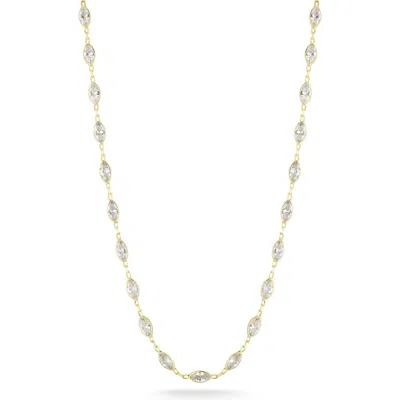 Glaze Jewelry 14k Gold Plated Silver Marquise Cubic Zirconia Necklace