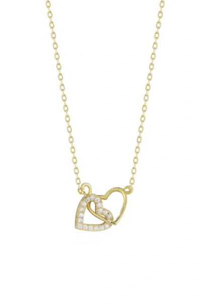 Glaze Jewelry 14k Gold Vermeil Cz Open Heart Necklace