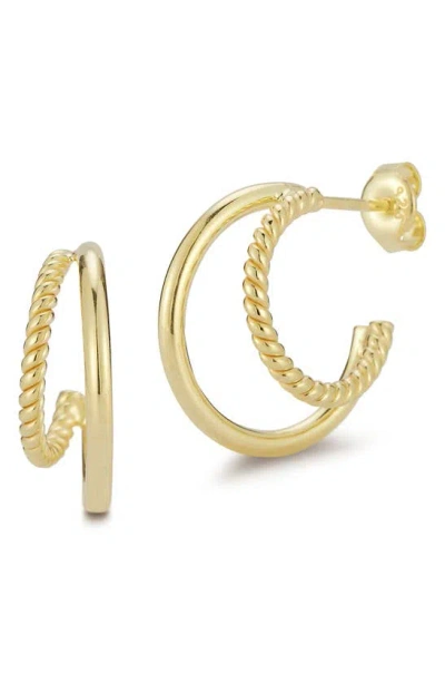 Glaze Jewelry 14k Gold Vermeil Double Band Hoop Earrings