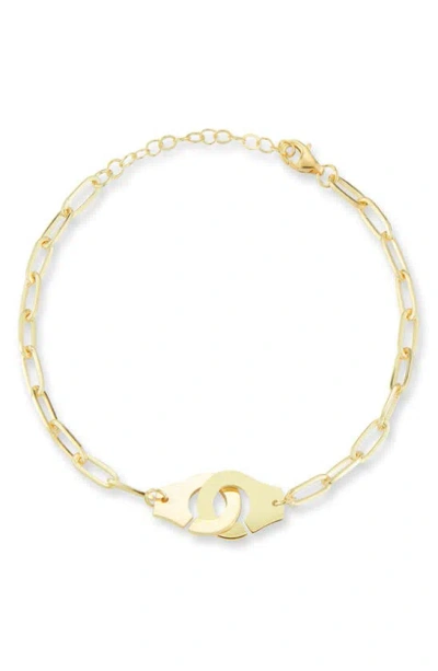Glaze Jewelry 14k Gold Vermeil Hand Cuff Chain Bracelet
