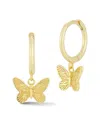 Glaze Jewelry Sterling Silver Butterfly Huggie Hoop Earrings