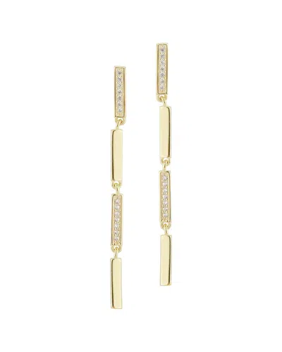 Glaze Jewelry 14k Over Silver Cz Bar Earrings