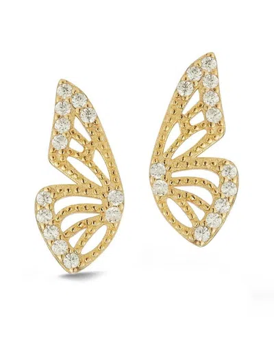 Glaze Jewelry 14k Over Silver Cz Butterfly Earring
