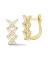 Glaze Jewelry 14k Over Silver Diamond Cz Butterfly Huggie Earrings