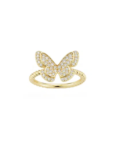 Glaze Jewelry 14k Over Silver Cz Butterfly Ring