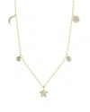 Glaze Jewelry 14k Over Silver Cz Charm Necklace