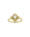 Glaze Jewelry 14k Over Silver Cz Clover Ring