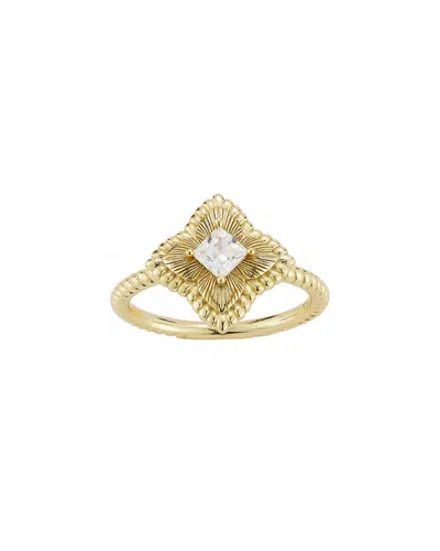 Glaze Jewelry 14k Over Silver Cz Clover Ring