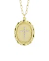 Glaze Jewelry 14k Over Silver Cz Cross Necklace