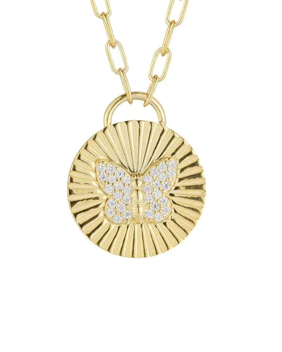 Glaze Jewelry 14k Over Silver Cz Disc Necklace