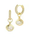 Glaze Jewelry 14k Over Silver Cz Earrings In Gold