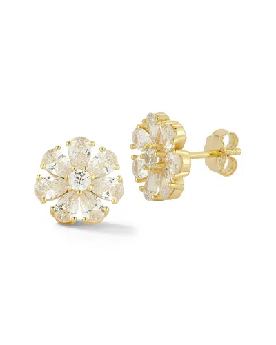 Glaze Jewelry 14k Over Silver Cz Earrings In Transparent