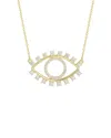 Glaze Jewelry 14k Over Silver Cz Evil Eye Necklace