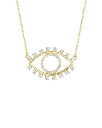 Glaze Jewelry 14k Over Silver Cz Evil Eye Necklace