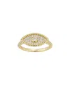 Glaze Jewelry 14k Over Silver Cz Evil Eye Ring