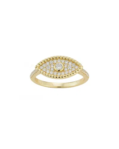 Glaze Jewelry 14k Over Silver Cz Evil Eye Ring