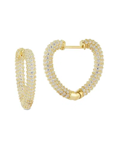 Glaze Jewelry 14k Over Silver Cz Heart Earrings