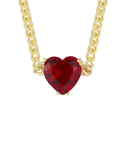 Glaze Jewelry 14k Over Silver Cz Heart Necklace
