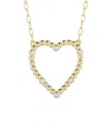 Glaze Jewelry 14k Over Silver Cz Heart Necklace