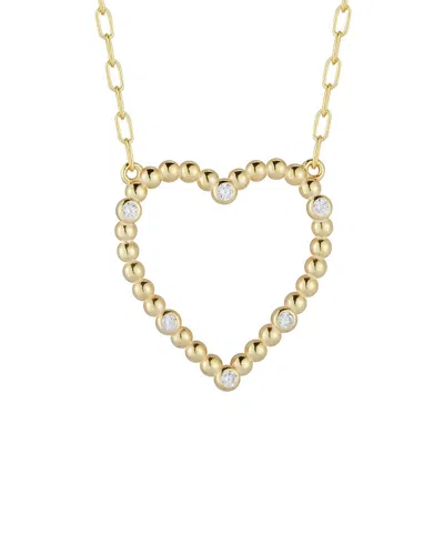 Glaze Jewelry 14k Over Silver Cz Heart Necklace