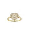 Glaze Jewelry 14k Over Silver Cz Heart Ring
