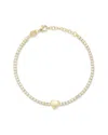 Glaze Jewelry 14k Over Silver Diamond Cz Heart Tennis Bracelet