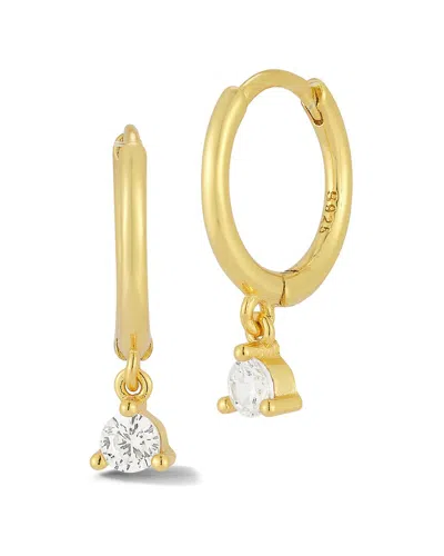 GLAZE JEWELRY GLAZE JEWELRY 14K OVER SILVER CZ HOOPS