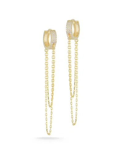 Glaze Jewelry 14k Over Silver Cz Huggie Earrings