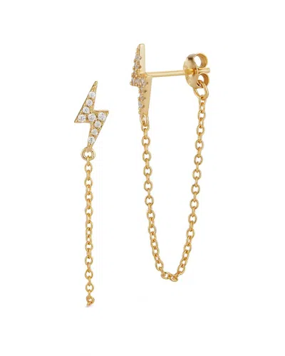 Glaze Jewelry 14k Over Silver Cz Lightning Earrings