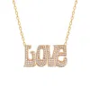 Glaze Jewelry 14k Over Silver Cz Love Necklace