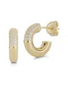 Glaze Jewelry 14k Over Silver Cz Mini Hoop Earrings