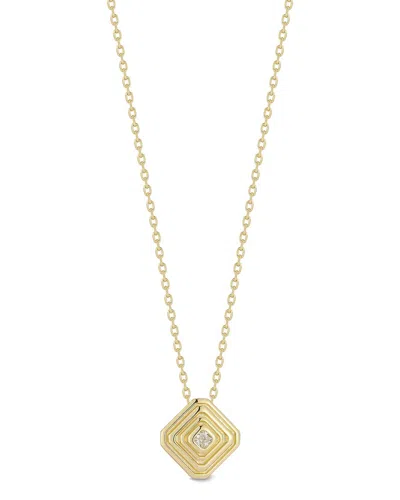 Glaze Jewelry 14k Over Silver Cz Necklace In Gold